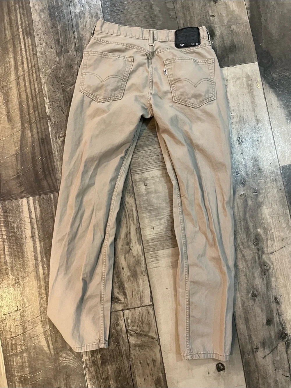 Levi’s 514 Straight Fit Khaki Jeans Men’s 30x32 Water<Less